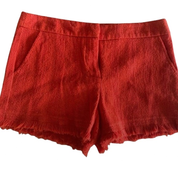 Trina Turk Orange Tweed Fringe Corbin Shorts w/pockets size 4 (great condition) - Picture 1 of 8